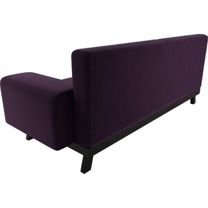 Прямой диван АртМебель Мюнхен велюр фиолетовый