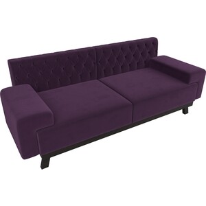 Прямой диван АртМебель Мюнхен Люкс велюр фиолетовый