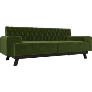 Прямой диван АртМебель Мюнхен Люкс микровельвет зеленый кресло артмебель норден микровельвет зеленый