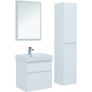 Мебель для ванной Aquanet Nova Lite 60 два ящика, белый глянец корзина органайзер для ящика 33x25x9 см белый