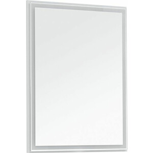 Зеркало Aquanet Nova Lite 60 с подсветкой, белый глянец (242620) зеркало aquanet селена 90 белый серебро 00201646