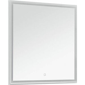 Зеркало Aquanet Nova Lite 75 с подсветкой, белый глянец (242271) зеркало aquanet селена 90 белый серебро 00201646
