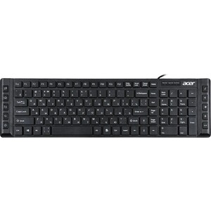 Клавиатура Acer OKW010 черный USB slim Multimedia клавиатура defender 1 hb 420 ru проводная мембранная 107 клавиш usb 1 5 м черная