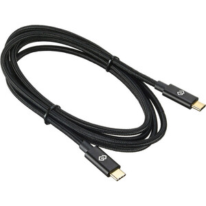 Кабель Digma Power Delivery 100W USB Type-C (m)-USB Type-C (m) 1.5м черный кабель usb type c rostest plus usb type c 100w 3 метра 3 м