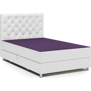 Кровать Шарм-Дизайн Шармэль 140 фиолетовая рогожка и белая экокожа кровать тахта можга красная звезда р425 белый антрацит