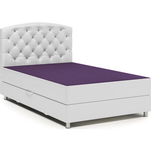 Кровать Шарм-Дизайн Премиум Люкс 100 фиолетовая рогожка и белая экокожа кровать 1800 прованс с ортопед основанием 1870х2071х850 бодега белая патина премиум