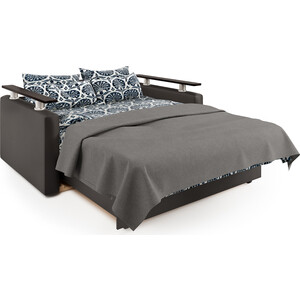 Диван-кровать Шарм-Дизайн Шарм 160 Корфу беж и экокожа шоколад