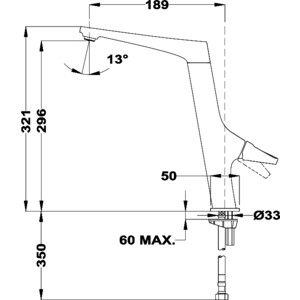 Смеситель для кухни Teka SN 915 CHROME хром (116030030)