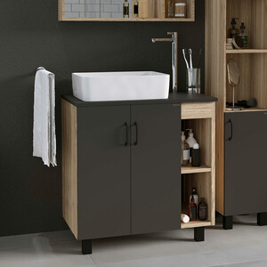 Мебель для ванной Grossman Флай 80х43 серый/дуб сонома