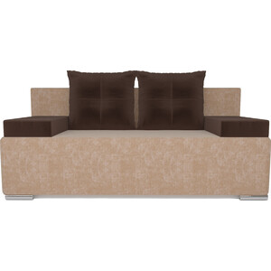 Еврокнижка Mebel Ars Мадейра бежево-коричневый кордрой пружинный кровать mebel ars нью йорк 160 см кордрой коричневый