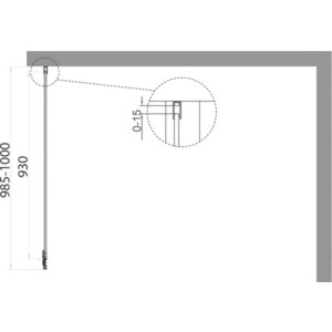 Боковая стенка BelBagno Acqua 100х195 прозрачная, хром (ACQUA-100-FIX-C-Cr)