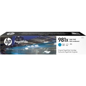 Картридж HP 981X Cyan Original PageWide (L0R09A) картридж hp 973x pagewide cyan f6t81ae