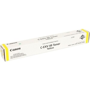 Тонер Canon C-EXV49Y, желтый, туба (8527B002) тонер туба для лазерного принтера sakura cexv54y sacexv54y желтый совместимый