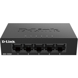 Коммутатор D-Link DGS-1005D/J2A 5G неуправляемый (DGS-1005D/J2A) коммутатор tp link tl sg1005p 5g 4poe 65w неуправляемый