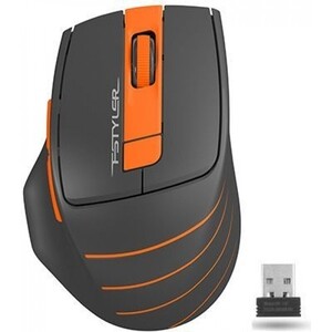 Мышь A4Tech Fstyler FG30, серый/оранжевый, оптическая (2000dpi) мышь проводная asus tuf gaming m3 7000dpi usb серый 90mp01j0 b0ua00
