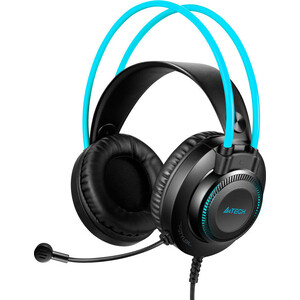 Наушники с микрофоном A4Tech Fstyler FH200i, серый/синий, 1.8 м, накладные наушники logitech g435 синий розовый 981 001062