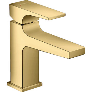 Смеситель для раковины Hansgrohe Metropol с донным клапаном Push-Open, золото (32500990) смеситель для ванны hansgrohe metropol для механизма 01800180 полированное золото 32546990