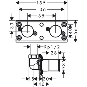 Механизм Hansgrohe Rainfinity (26840180)