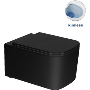 Унитаз подвесной безободковый Vincea Ultra с тонким сиденьем микролифт, черный матовый (VT1-32MB) комплект для съёмки на смартфон smallrig 3591c all in one video kit ultra
