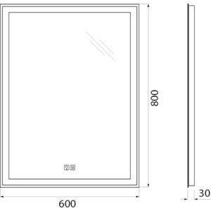 Зеркало BelBagno Spc-Grt 60х80 с подсветкой, сенсор, подогрев (SPC-GRT-600-800-LED-TCH-WARM)