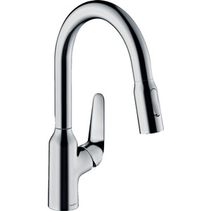 Смеситель для кухни Hansgrohe Focus с выдвижным изливом, хром глянцевый (71801000)