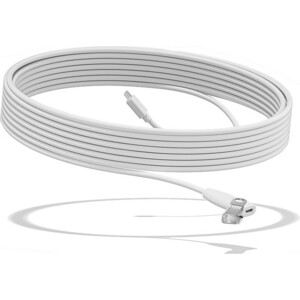 Кабель Logitech Rally Mic Pod ext Cable, Off-White (952-000047) 1pack кабель видеонаблюдения с питанием 100 футов 30м 2 в 1 bnc удлинительный шнур