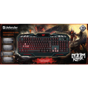 Клавиатура Defender Doom Keeper GK-100DL RU, 3-х цветная, 19 Anti-Ghost (45100)