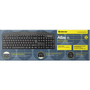 Клавиатура Defender Atlas HB-450 RU, черный, мультимедиа 124 кн. (45450) Atlas HB-450 RU, черный, мультимедиа 124 кн. (45450) - фото 3