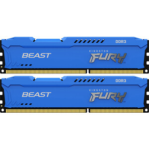 Память оперативная Kingston 8GB DDR3 DIMM FURY Beast Blue (KF316C10BK2/8) память оперативная kingston 4gb ddr3 non ecc sodimm 1rx8 kvr16s11s8 4wp