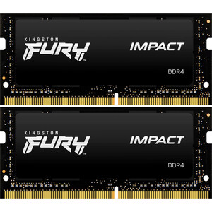 Память оперативная Kingston 64GB DDR4 SODIMM FURY Impact (KF426S16IBK2/64) модуль памяти kingston fury impact ddr4 so dimm 3200mhz pc25600 cl40 16gb kf432s20ib 16
