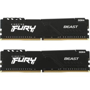 Память оперативная Kingston 16GB DDR4 DIMM FURY Beast Black (KF432C16BBK2/16) оперативная память kingston so dimm ddr4 64gb 2x32gb 3200mhz fury impact kf432s20ibk2 64