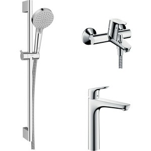 

Комплект смесителей Hansgrohe Focus с душевым гарнитуром, хром (31940000, 31608000, 26275000), Focus с душевым гарнитуром, хром (31940000, 31608000, 26275000)