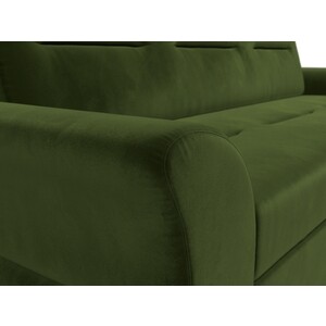 АртМебель Прямой диван Клайд микровельвет зеленый