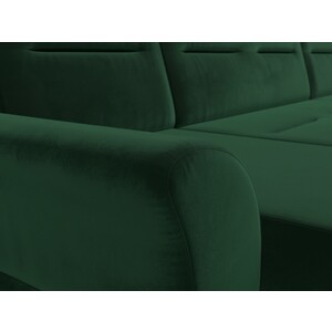 АртМебель П-образный диван Клайд велюр зеленый