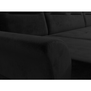 АртМебель П-образный диван Клайд велюр черный