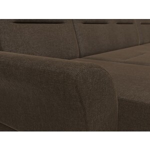 АртМебель П-образный диван Клайд рогожка коричневый