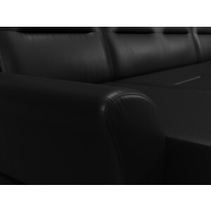 АртМебель П-образный диван Клайд эко кожа черный