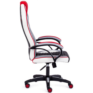 Кресло TetChair Pilot кож/зам/ткань, черный перфорированный/светло-серый/красный 36-6/06/TW-14/36-161