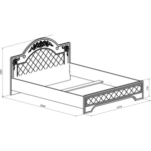 Кровать Compass Соня Премиум СО-323К с ламелью и опорами белый структурный/белое дерево