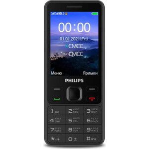 Мобильный телефон Philips E185 Xenium 32Mb черный (867000176078) мобильный телефон philips e227 xenium 32mb красный