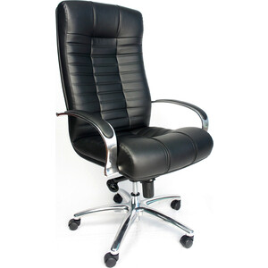 Кресло руководителя Everprof Atlant AL M кожа черный кресло brabix premium infinity ex 707 дерево натуральная кожа черное 531826
