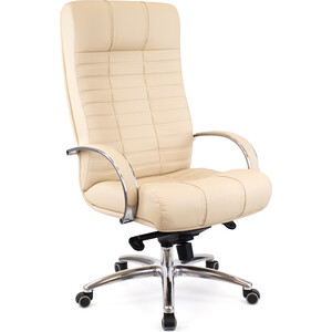 Кресло руководителя Everprof Atlant AL M кожа бежевый кресло bradex egg chair натуральная кожа fr 0808