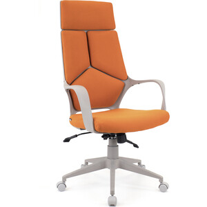 Кресло руководителя Everprof Trio Grey TM ткань Оранжевый