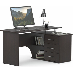 Стол компьютерный СОКОЛ КСТ-09 венге правый письменный стол 1494 × 1200 × 1122 мм венге