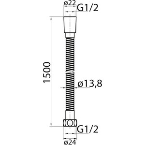 Душевой шланг Cezares 150 бронза (CZR-C-FMDC2-150-02)