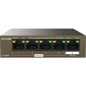 

Коммутатор IP-COM 5PORT 10/100/1000M 4POE G1105PD IP-COM, 5PORT 10/100/1000M 4POE G1105PD IP-COM