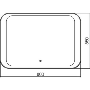 Зеркало Grossman Modern 80х55 сенсор (280550)
