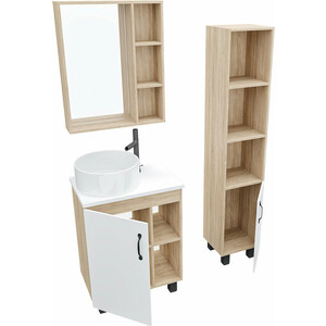 Мебель для ванной Grossman Флай 60х40 GR-3014, белый/дуб сонома