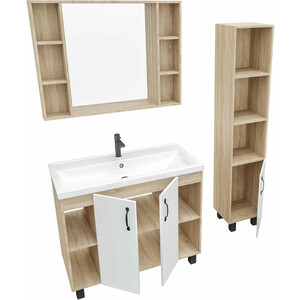 Мебель для ванной Grossman Флай 100х45 Фостер 100, белый/дуб сонома