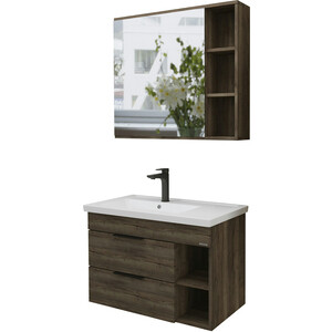 Мебель для ванной Grossman Форта 80х45 темный дуб галифакс комплект для отдыха vinotti 01 90 темный коньяк подушки клетка